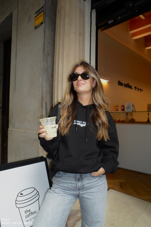 Black Wake Up Hoodie CoastBcn