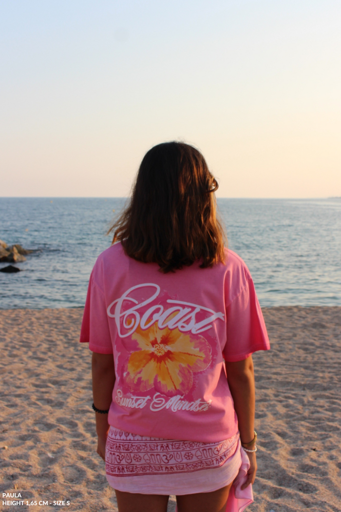 Pink Sunset Bloom T-shirt CoastBcn