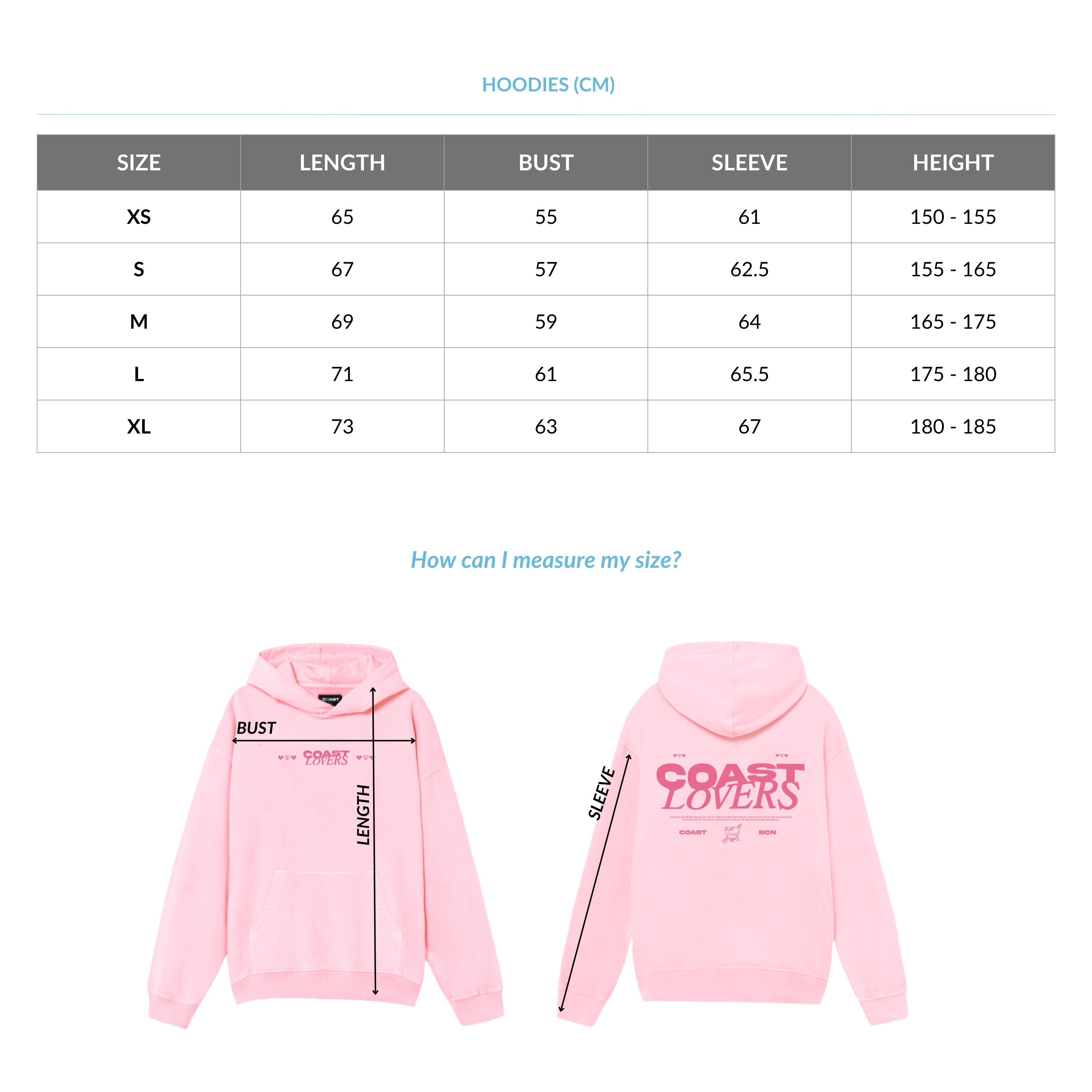 Pink Coast Lovers Hoodie
