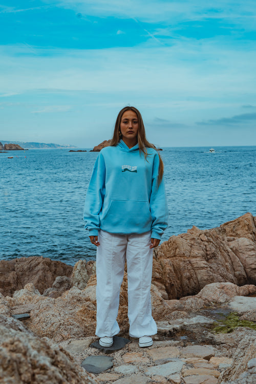 Baby Blue Outer Hoodie CoastBcn