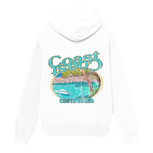 White Costa Brava Hoodie CoastBcn