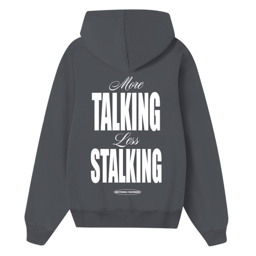 Gray Less Stalking Hoodie CoastBcn