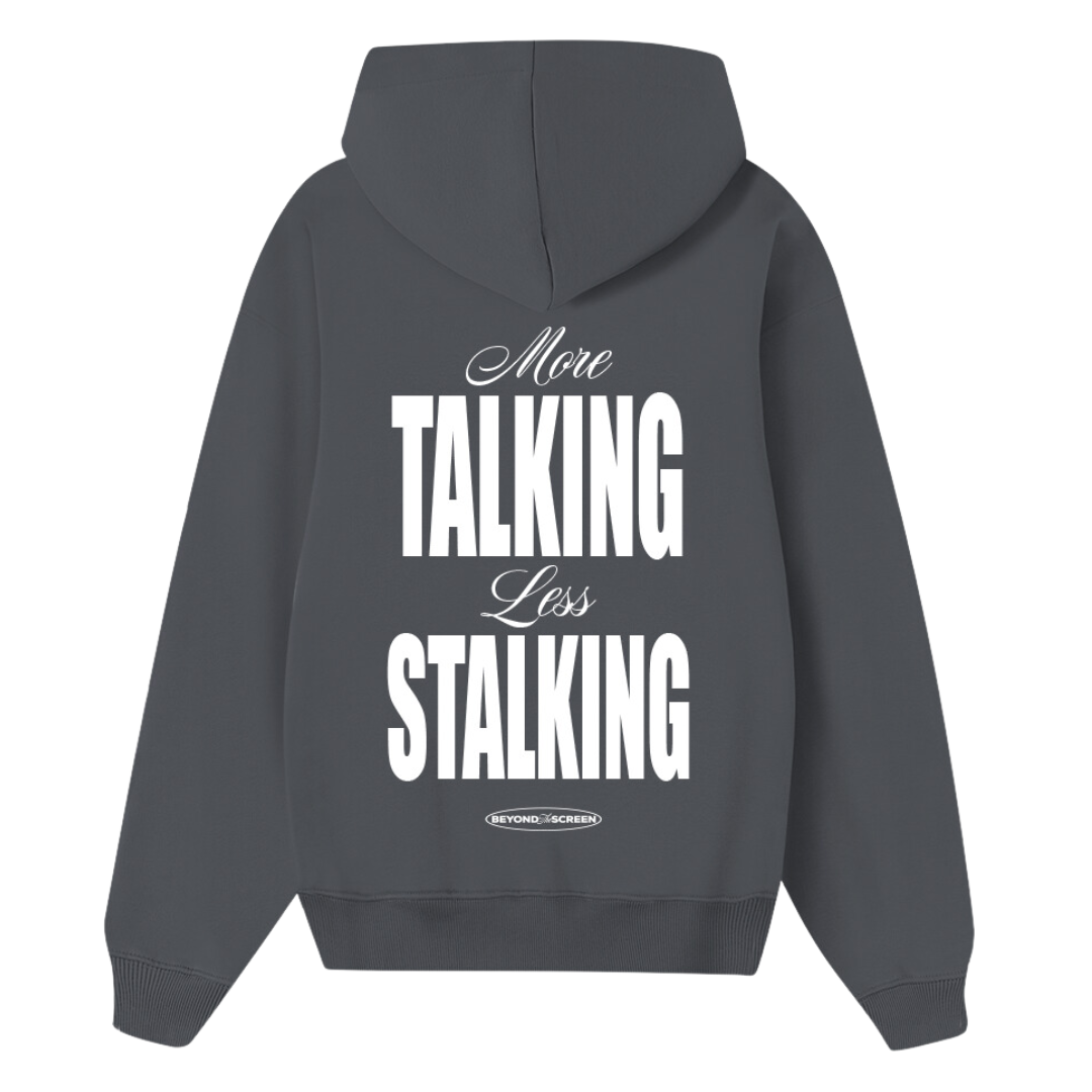 Gray Less Stalking Hoodie CoastBcn