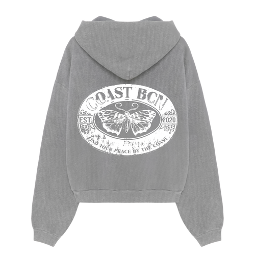 Gray Peace Hoodie CoastBcn