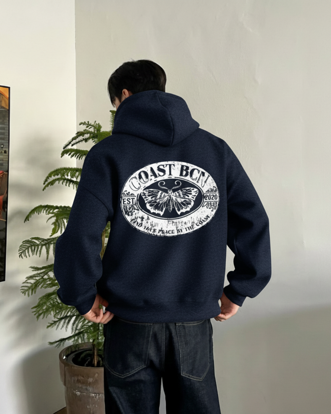 Navy Peace Hoodie CoastBcn
