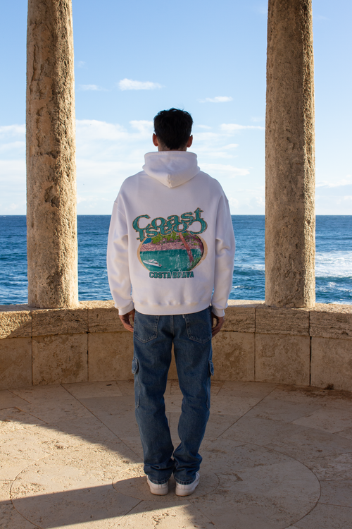 White Costa Brava Hoodie CoastBcn