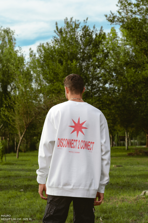 White Disconnect Sweatshirt CoastBcn