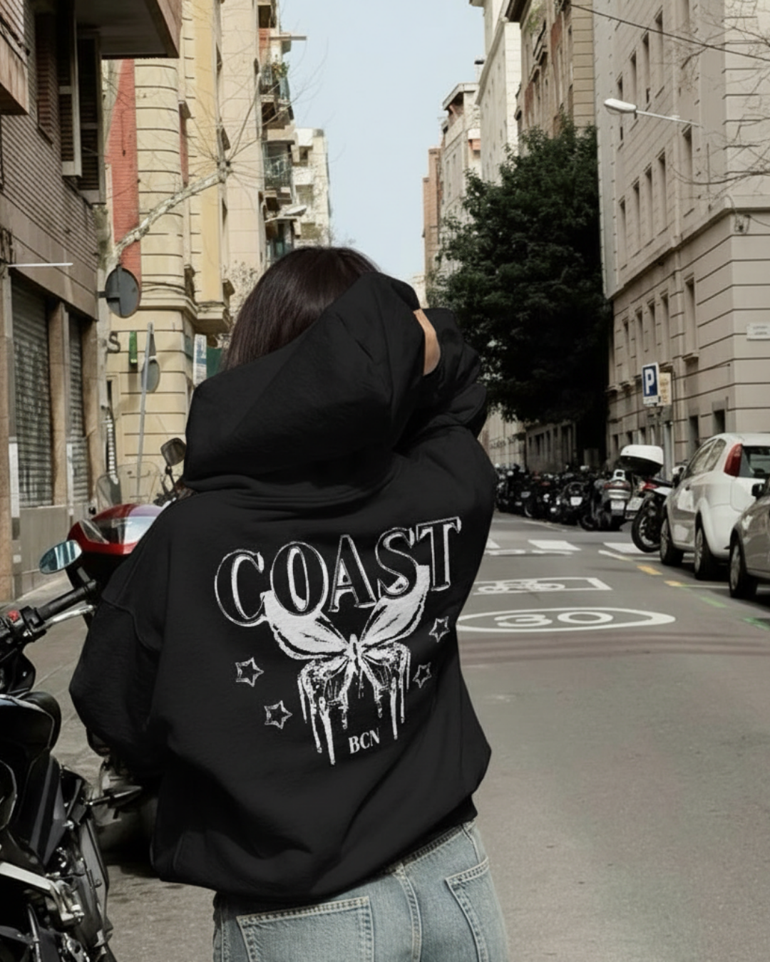 Black Flake Hoodie CoastBcn