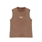 Brown Washed Tank Top CoastBcn