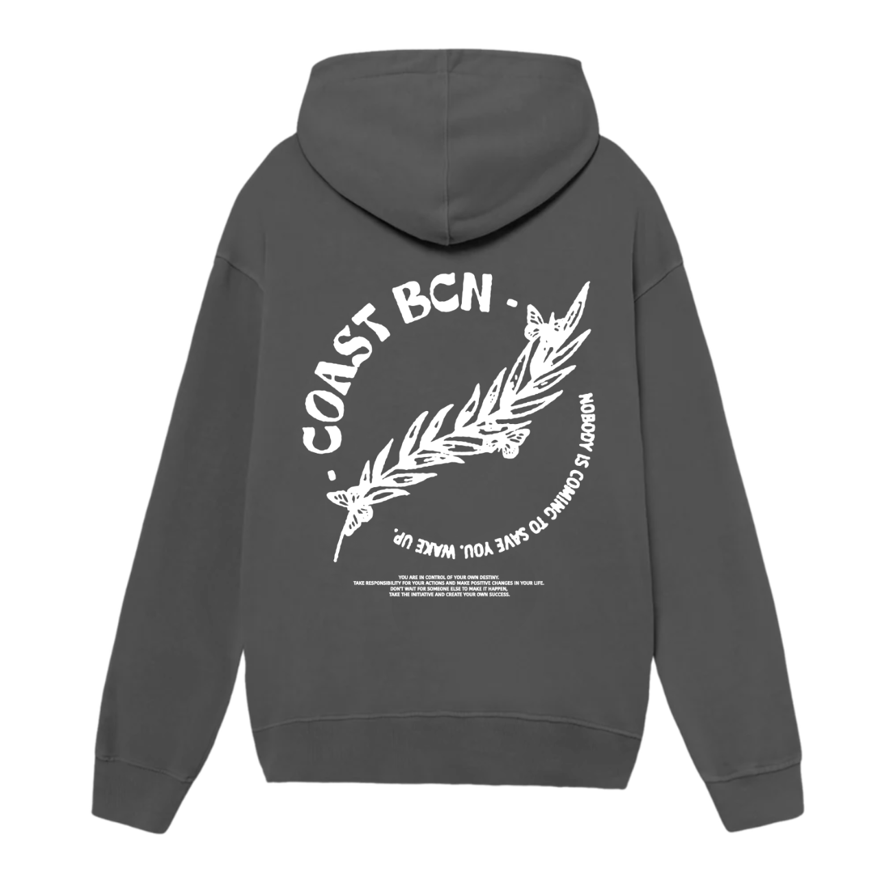 Gray Wake Up Hoodie CoastBcn