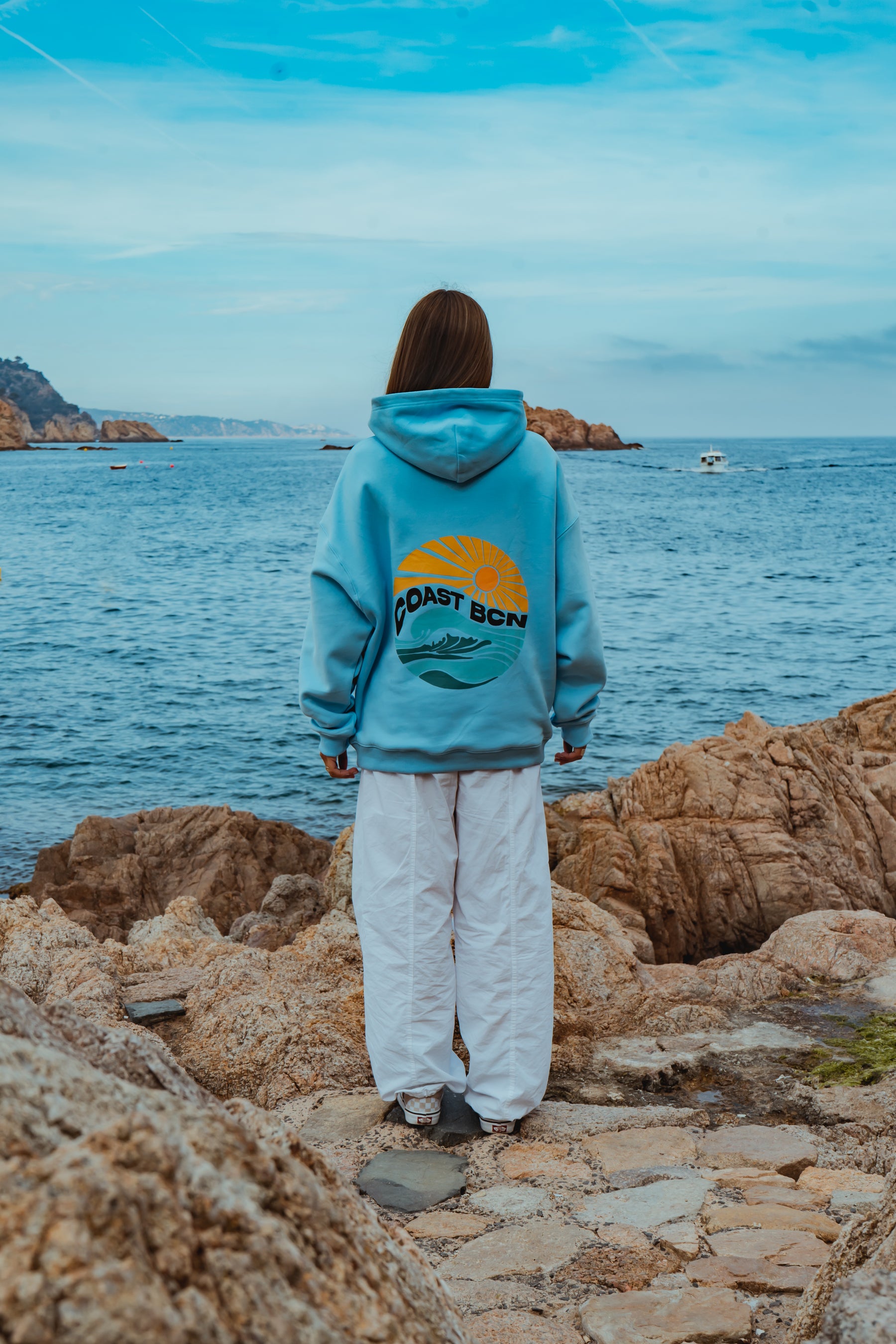 Baby Blue Outer Hoodie CoastBcn