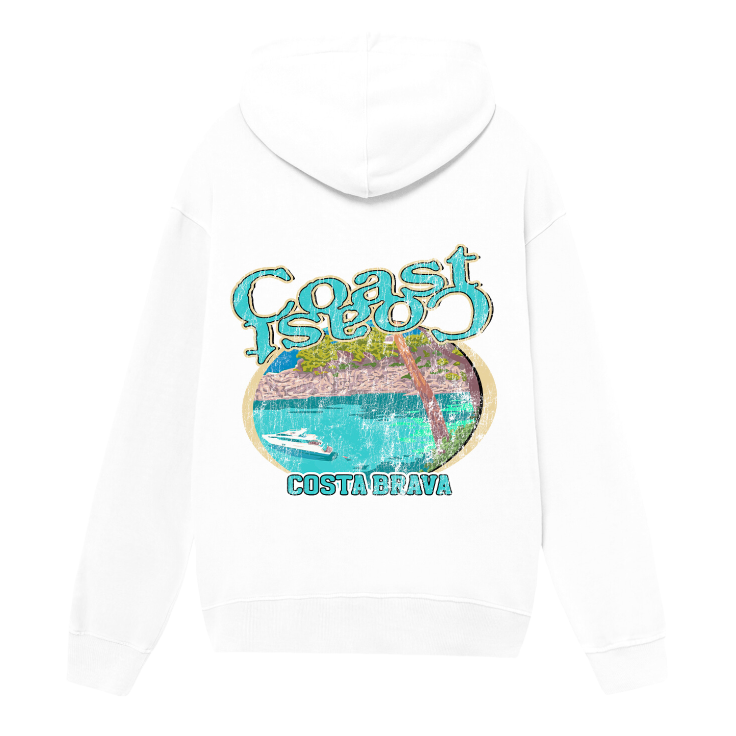 White Costa Brava Hoodie CoastBcn