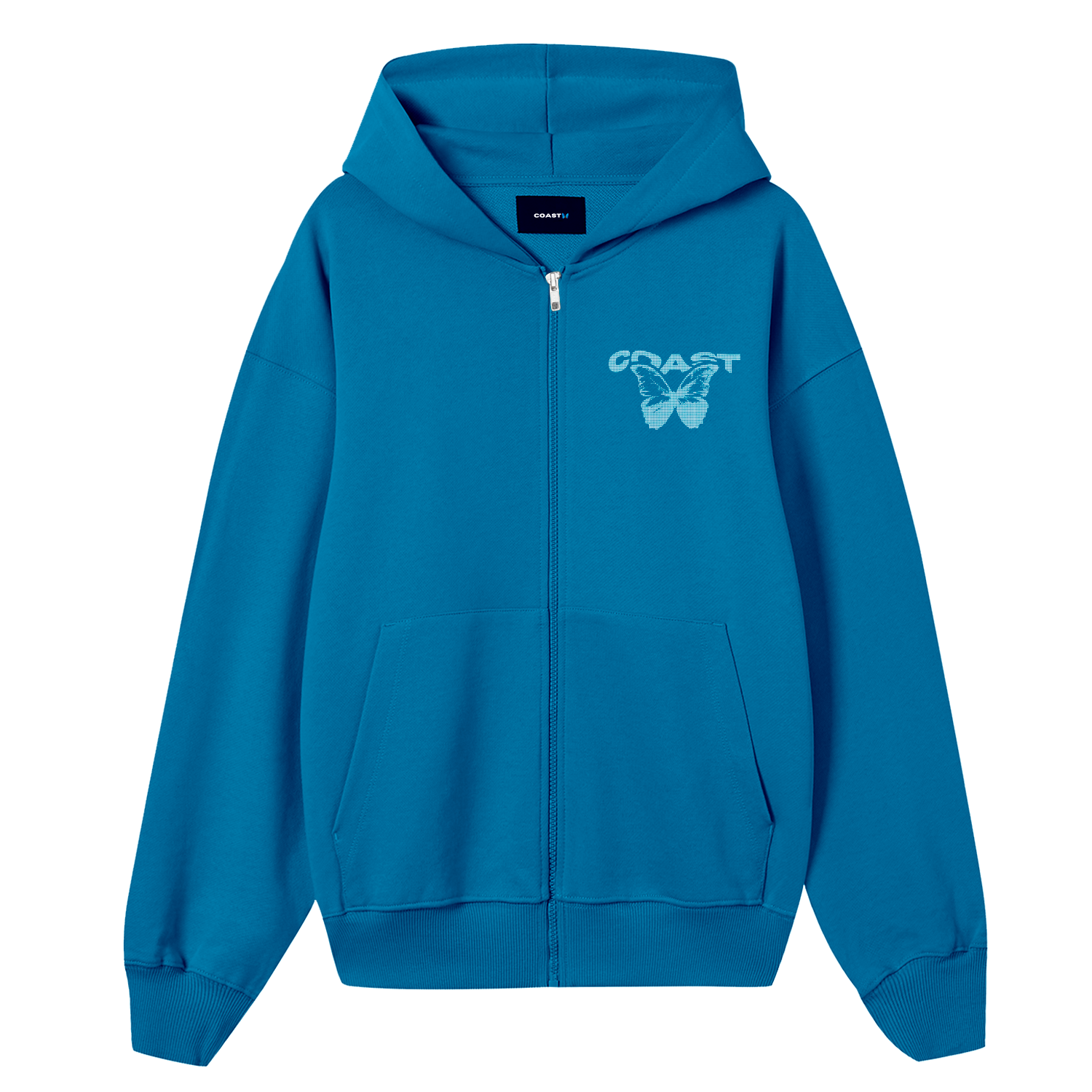 Blue Half Tone Zipper CoastBcn