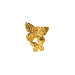 GOLD DOUBLE BUTTERFLY RING CoastBcn