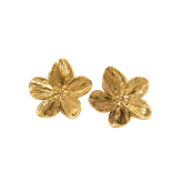 Gold Flower Earings CoastBcn