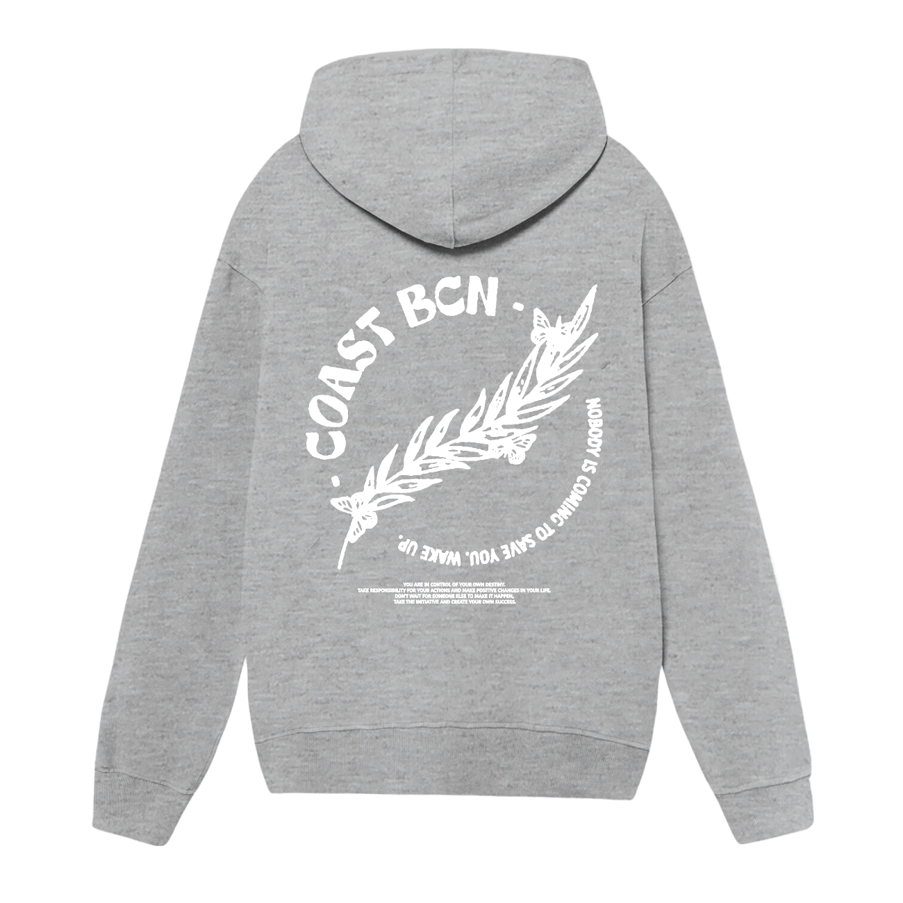 Heather Gray Wake Up Hoodie CoastBcn
