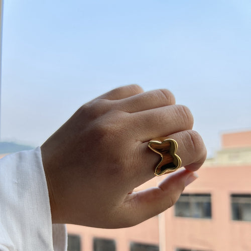 Gold Plated Logo Ring CoastBcn