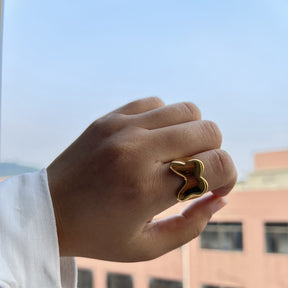 Gold Plated Logo Ring CoastBcn